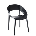 J-Line Chair Open Back Modern Black