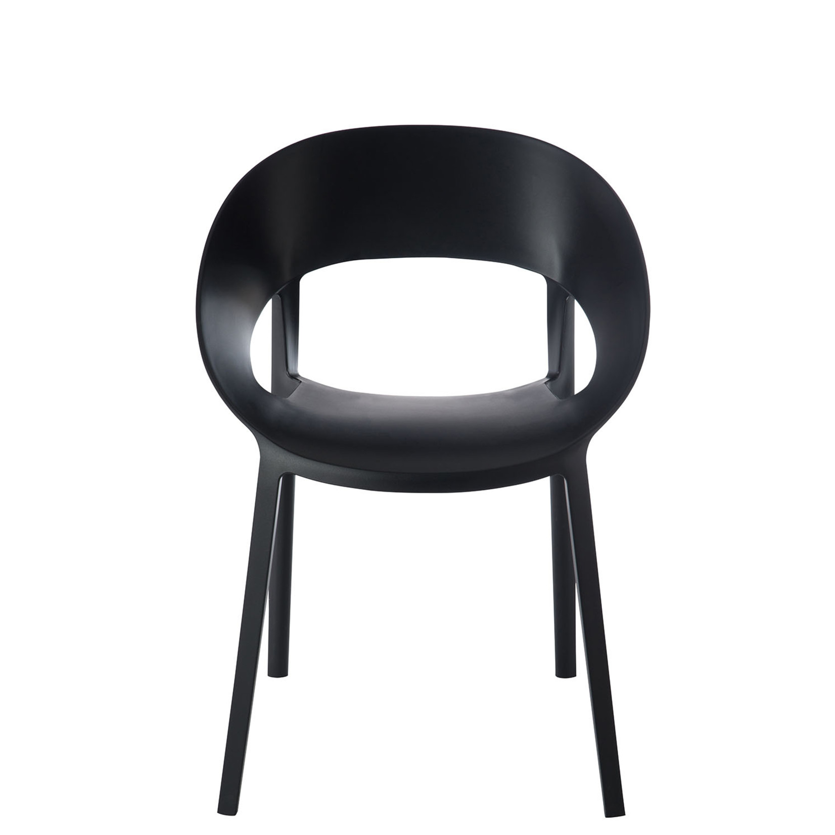 J-Line Chair Open Back Modern Black