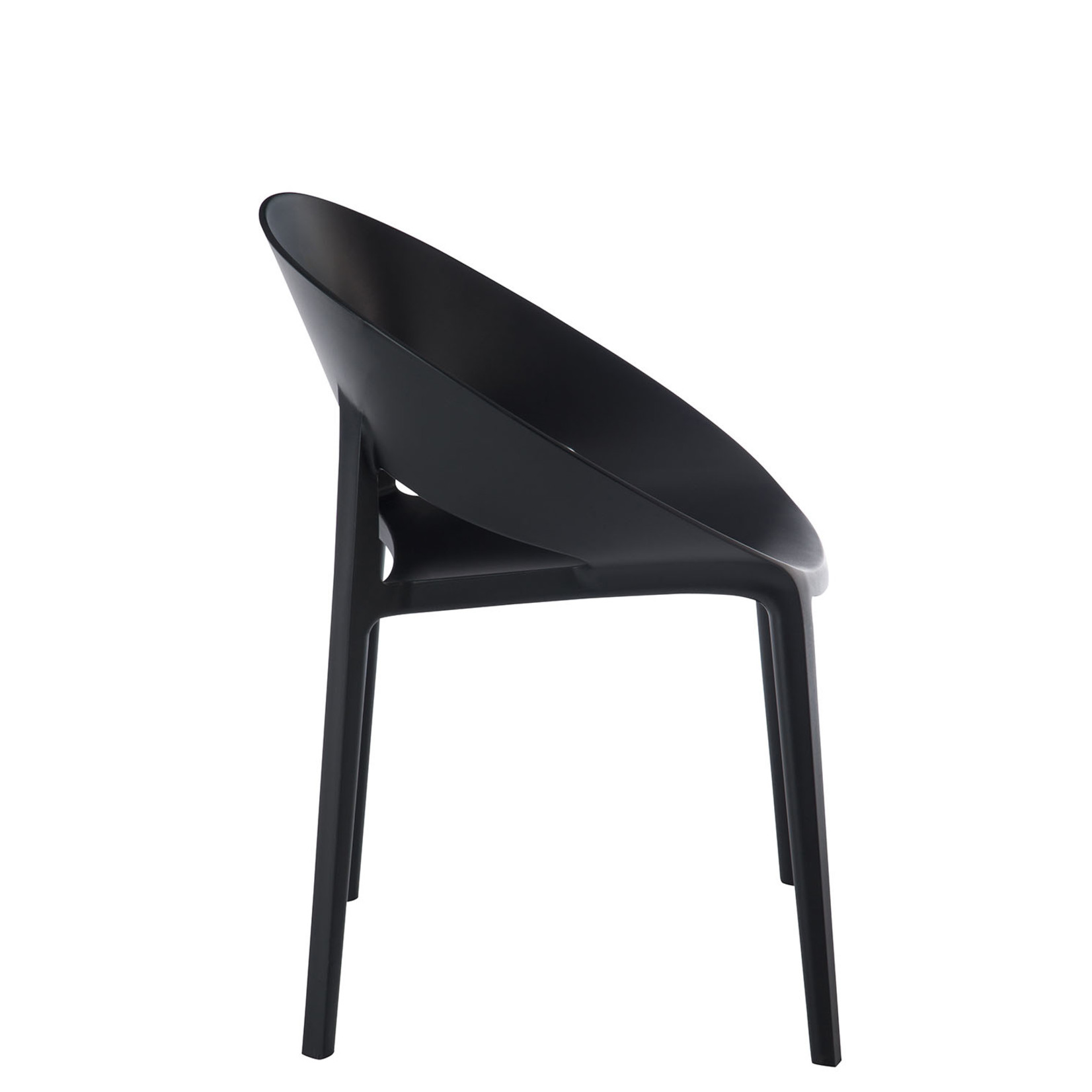 J-Line Chair Open Back Modern Black