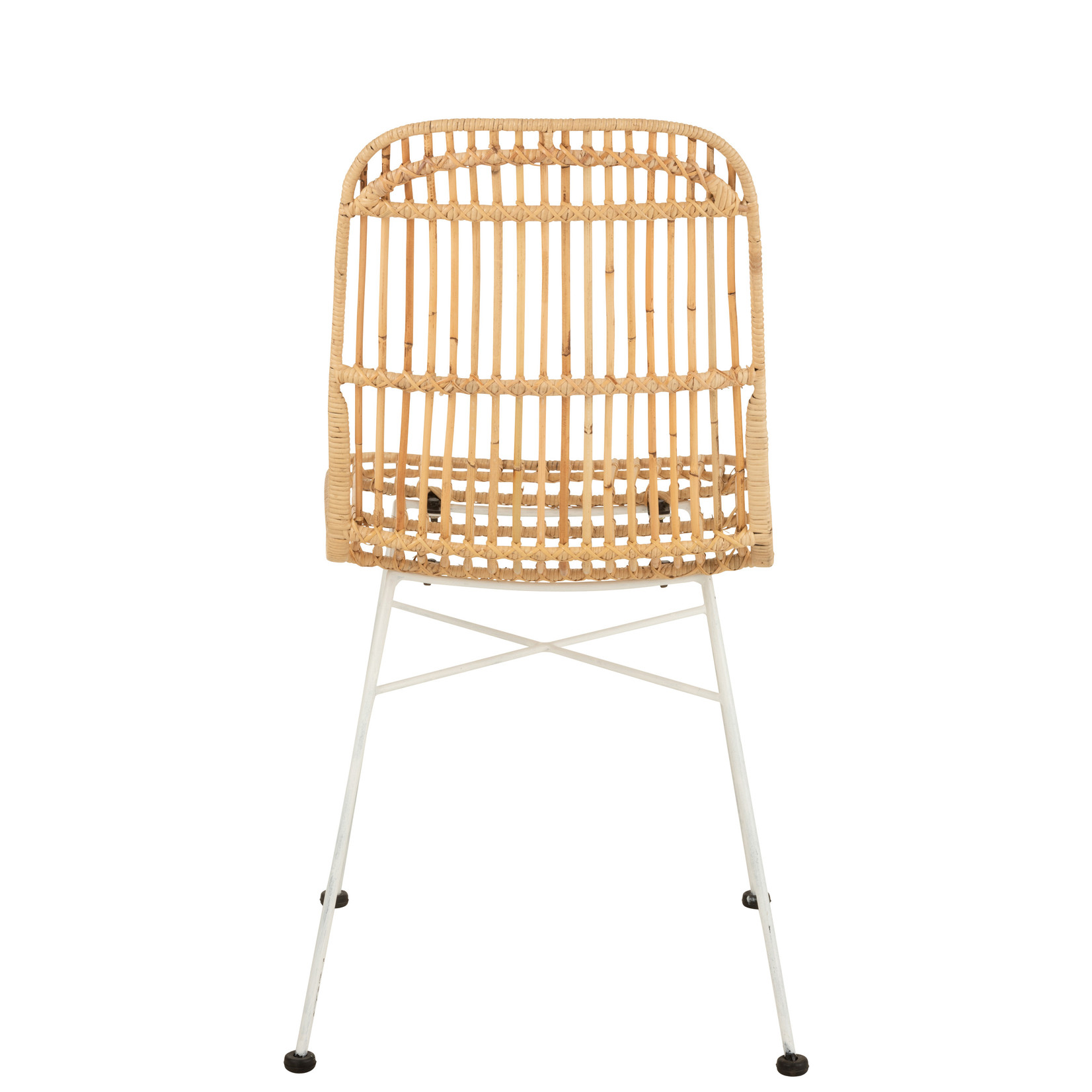 J-Line Dining chair Rural Rattan White Natural Nature