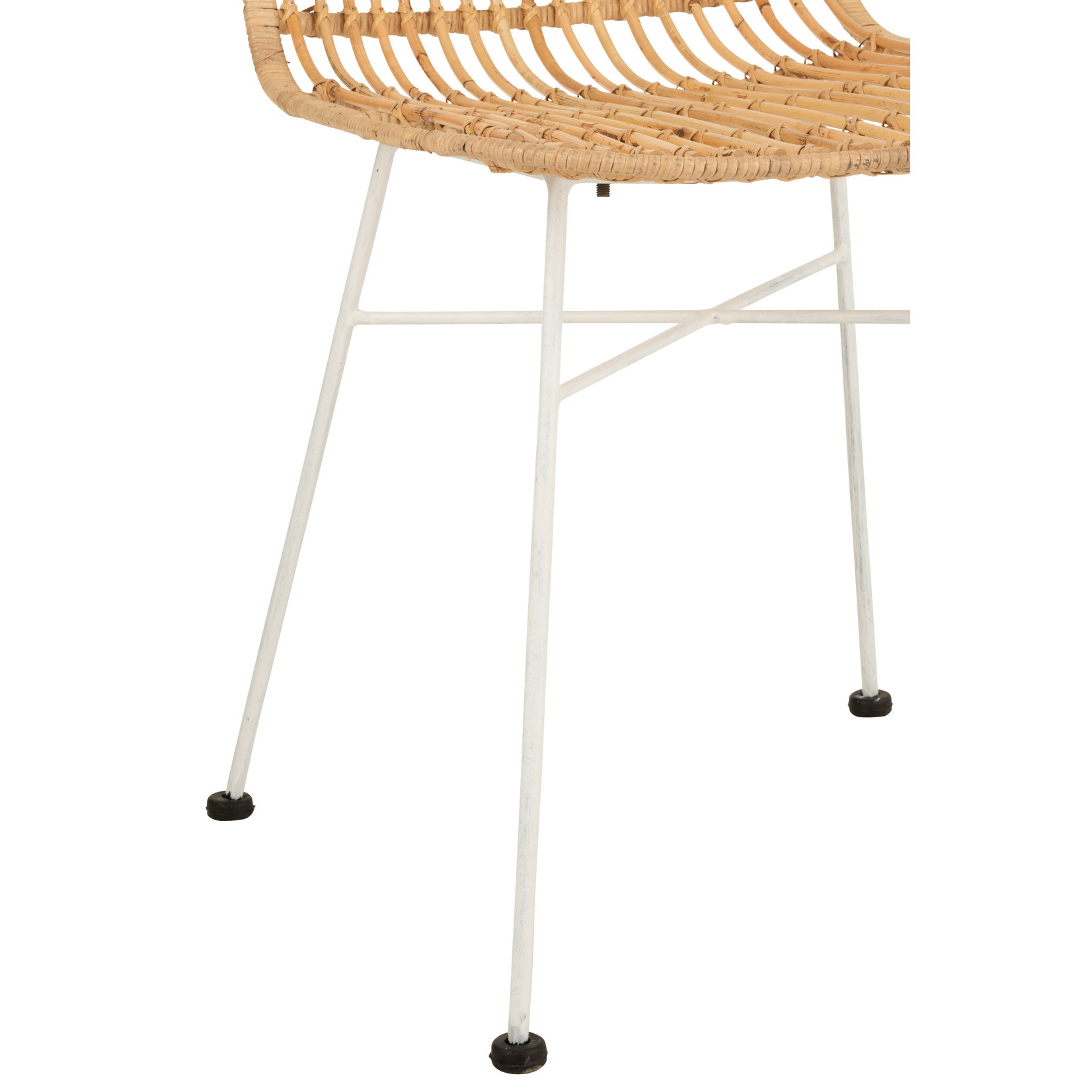 J-Line Dining chair Rural Rattan White Natural Nature