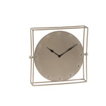 J-Line Table Clock Square Silver Large