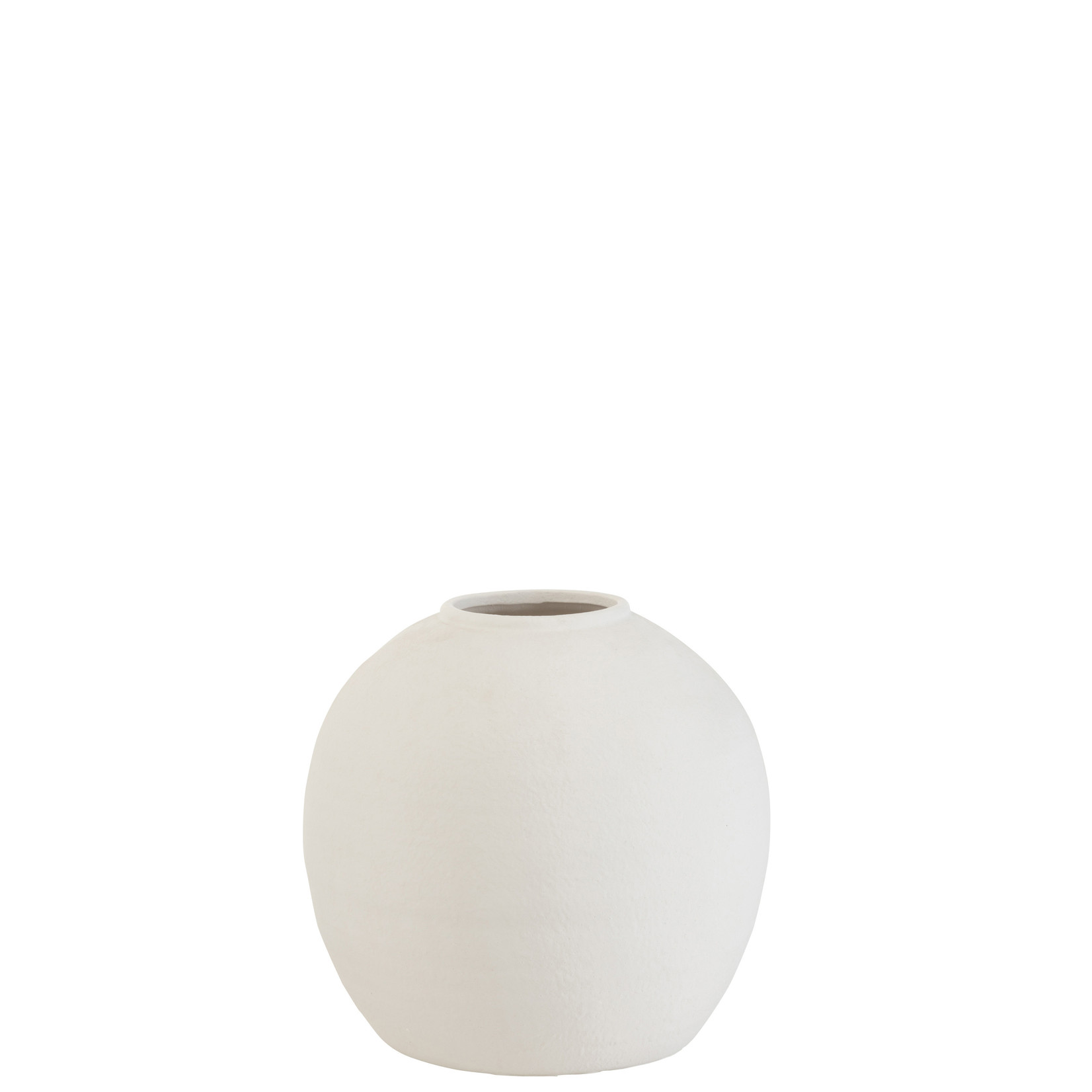 J-Line Vase Round Cement White Small