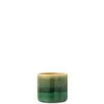 J-Line Flower Pot Green Ceramic Small