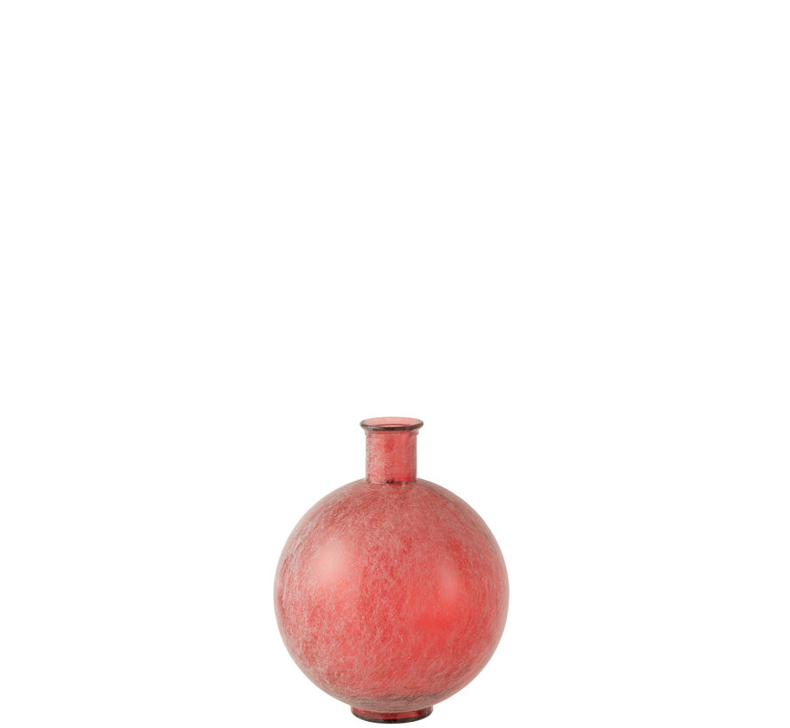 Bottles Vase Red Sphere Glass Large