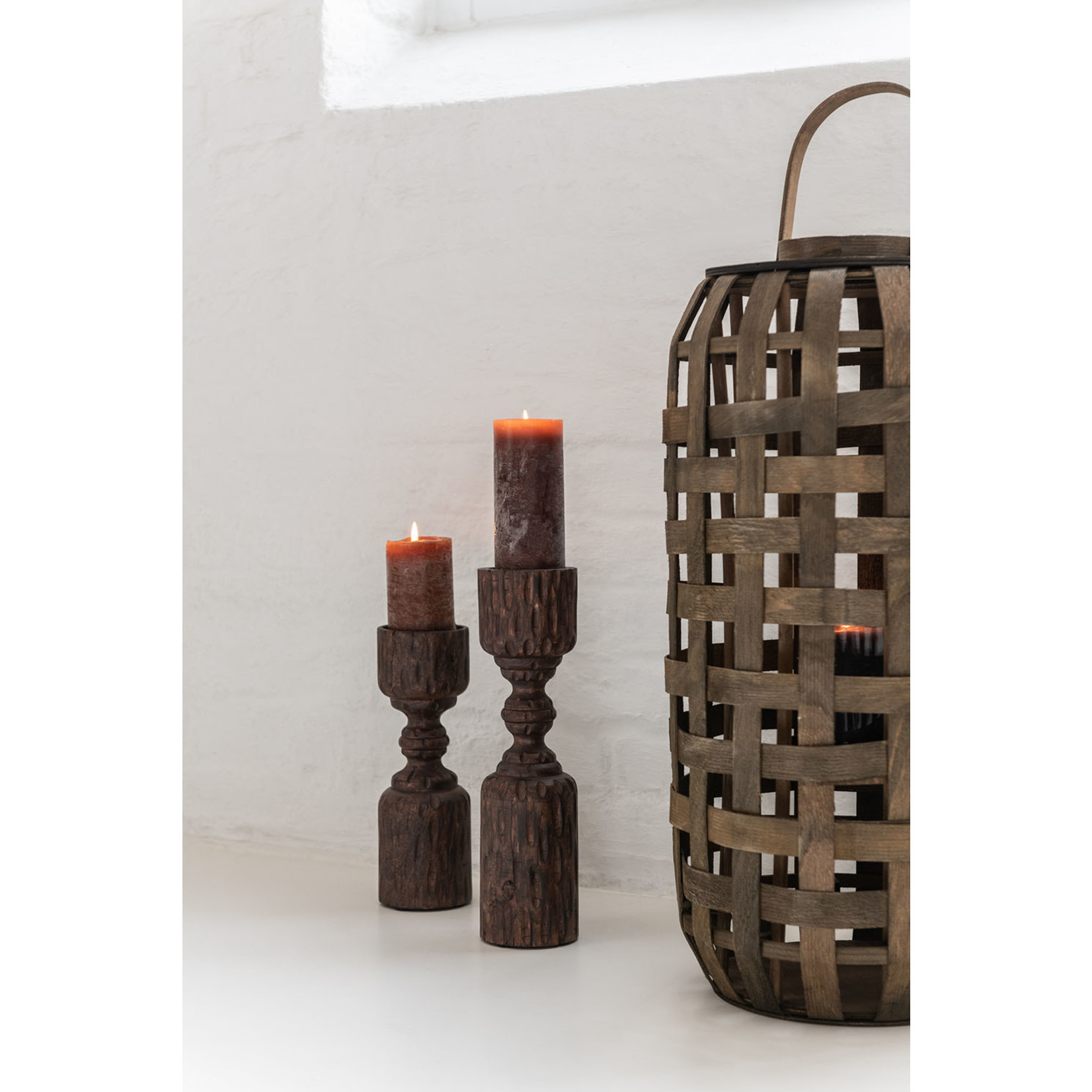 J-Line Candle holder Column Mango Wood Large