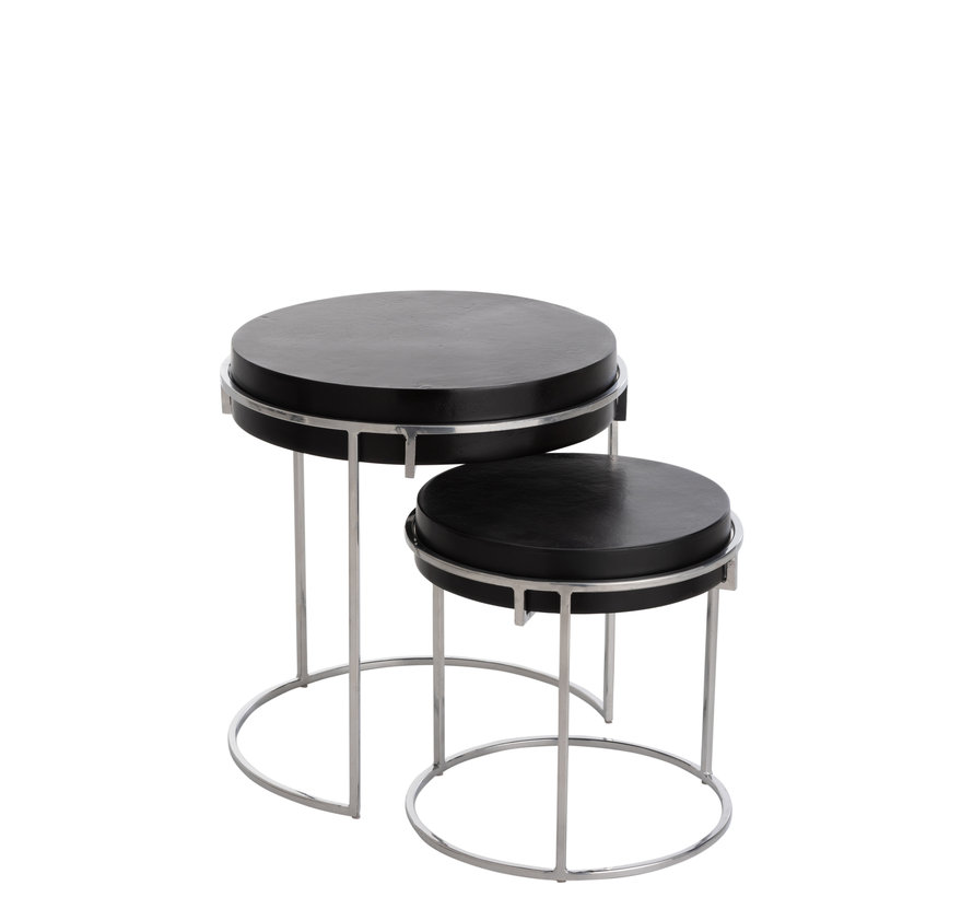Side tables Round Aluminum Black