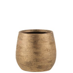 J-Line Flowerpot Raw Gold Ceramic Large