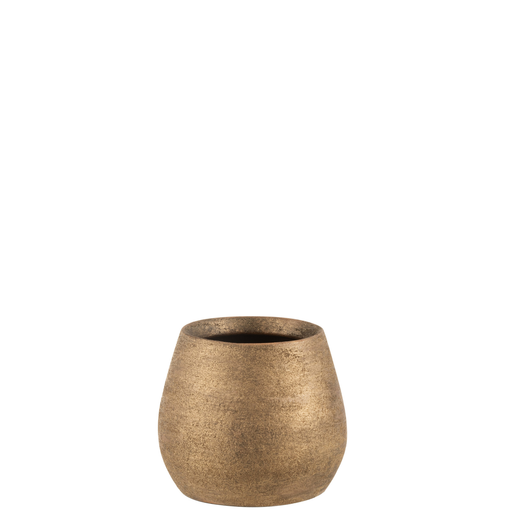 J-Line Flowerpot Raw Gold Ceramic Small