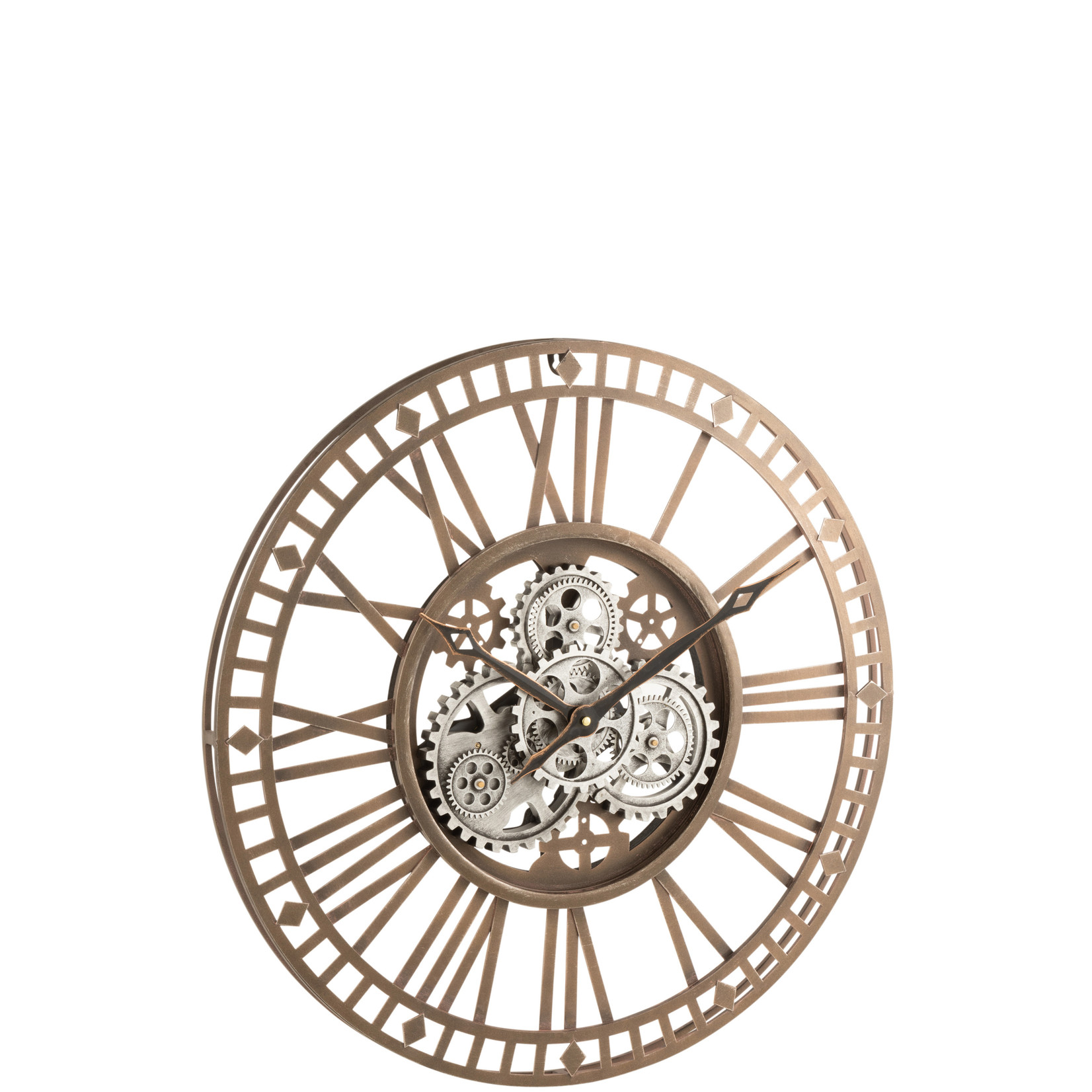 J-Line Wall Clock Round Radar Antique Gold