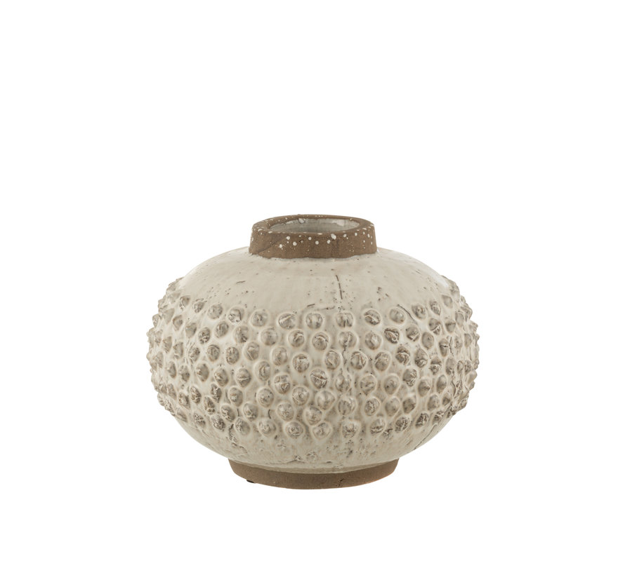 Vase Uneven ceramic White Large