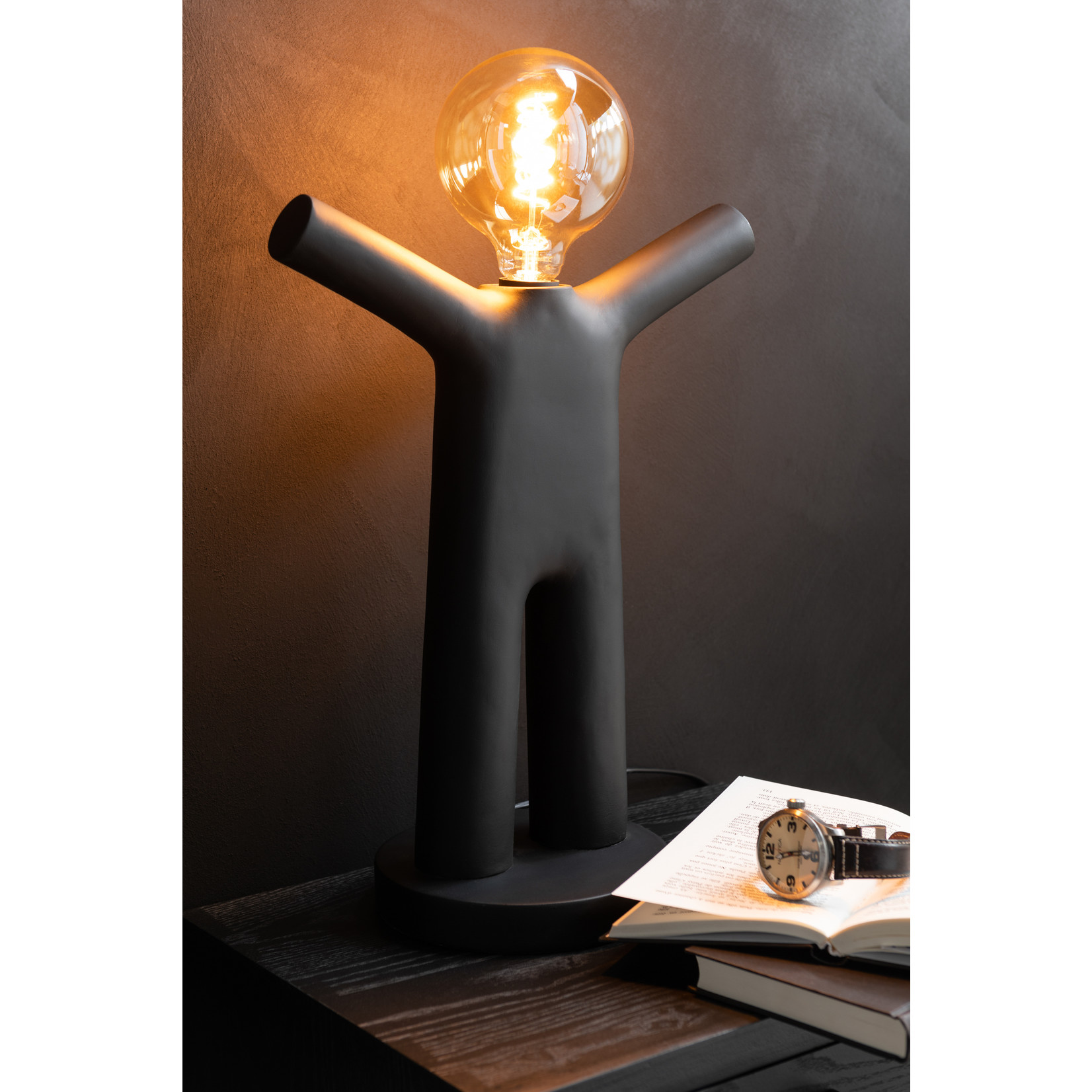 J-Line Table lamp P'tit Maurice Black