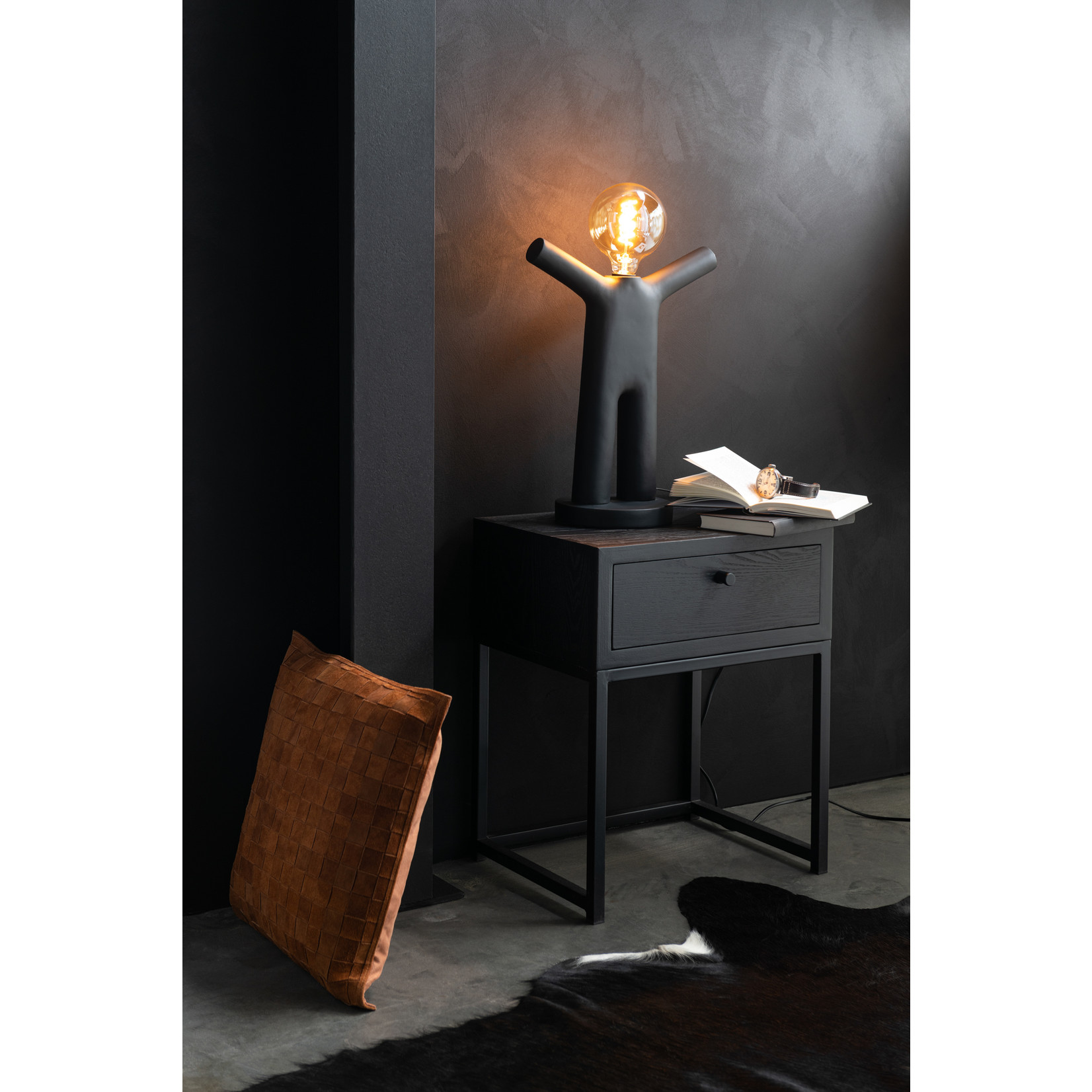 J-Line Table lamp P'tit Maurice Black