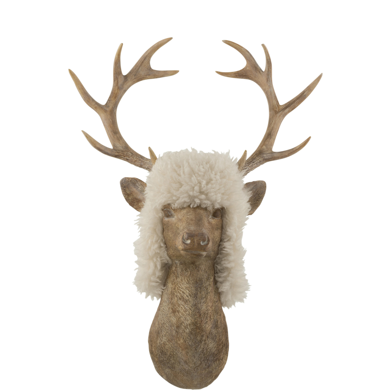 J-Line Wall decoration Reindeer Brown Large