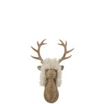 J-Line Wall decoration Reindeer Brown Small