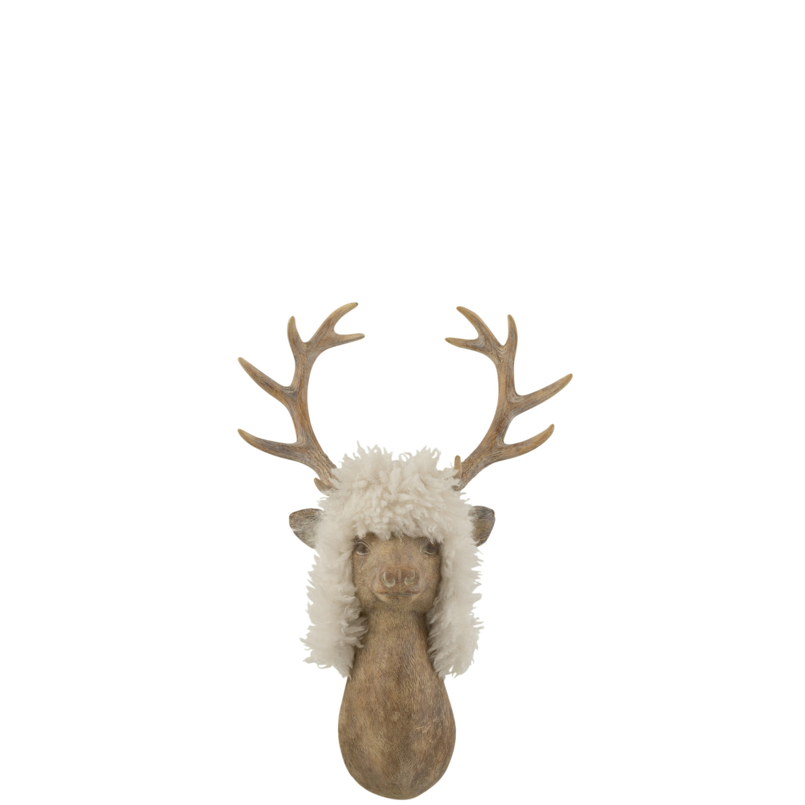 J-Line Wall decoration Reindeer Brown Small