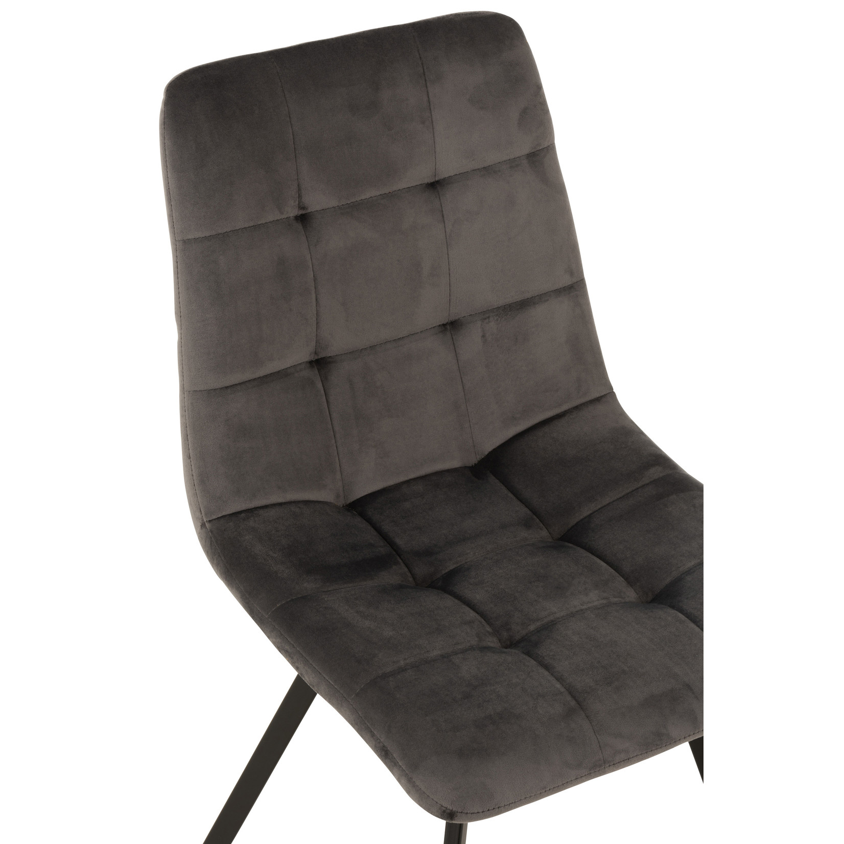 J-Line Dining chair Velvet Grey