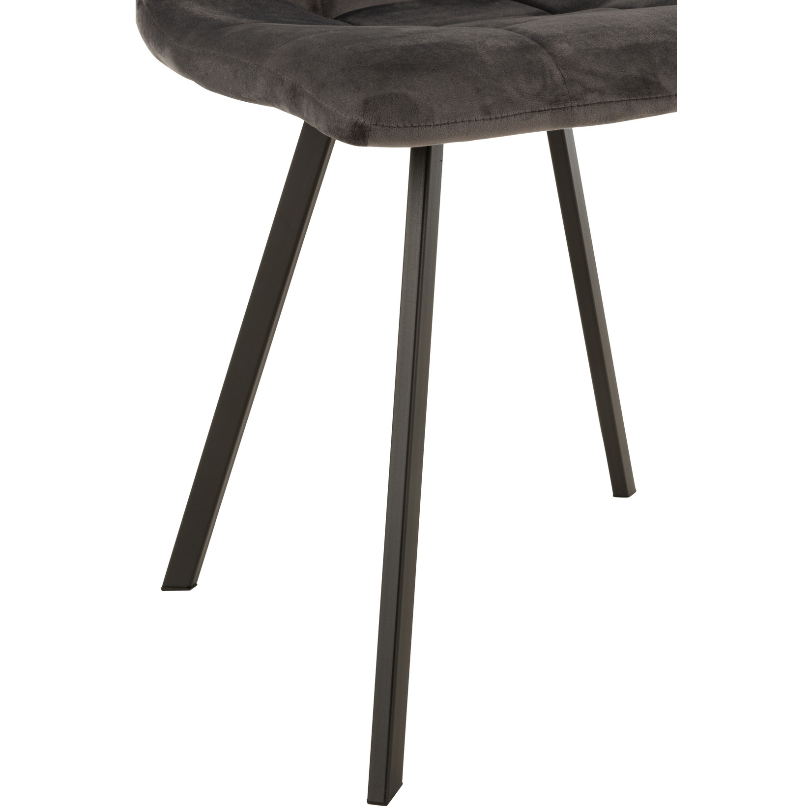 J-Line Dining chair Velvet Grey