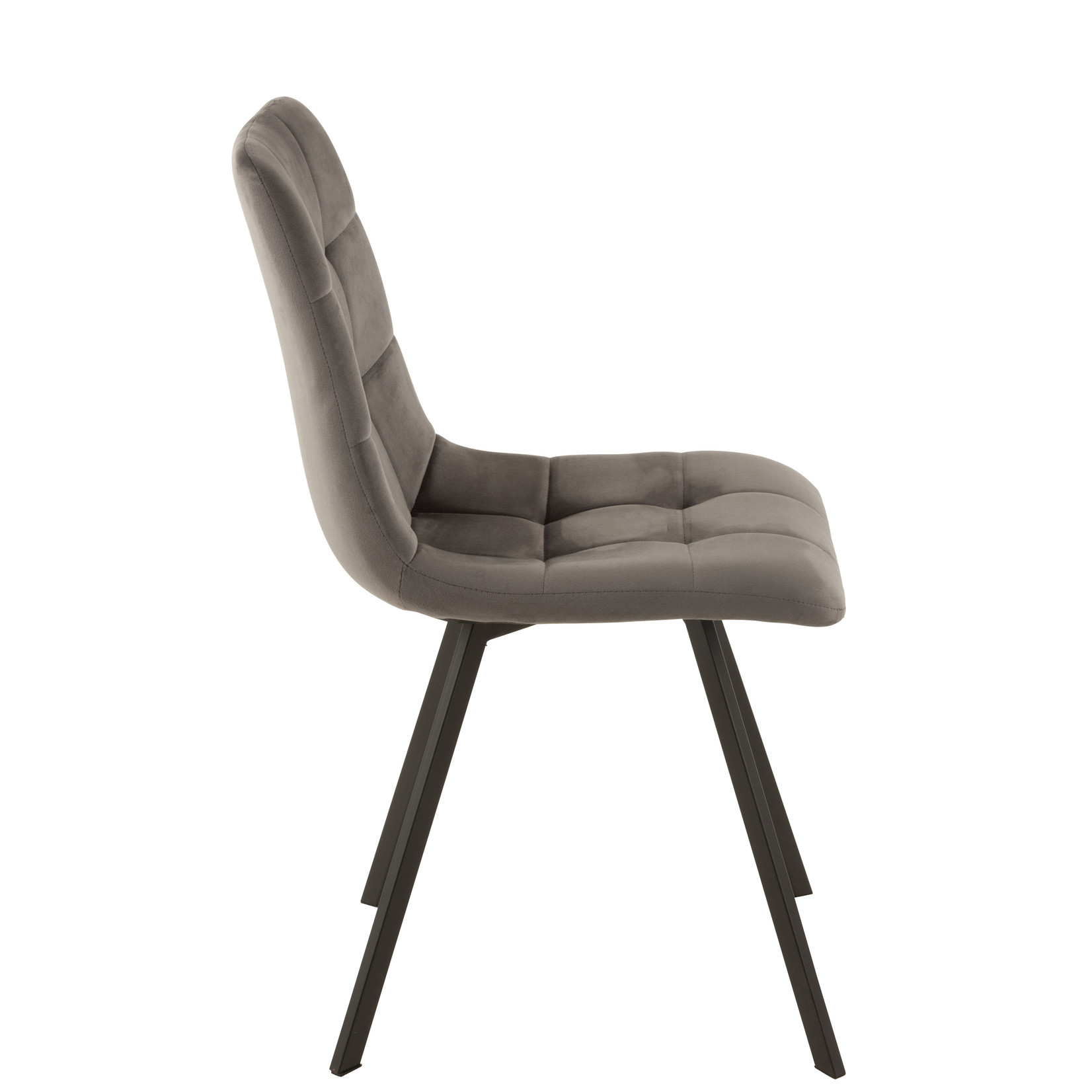 J-Line Dining chair Velvet Grey