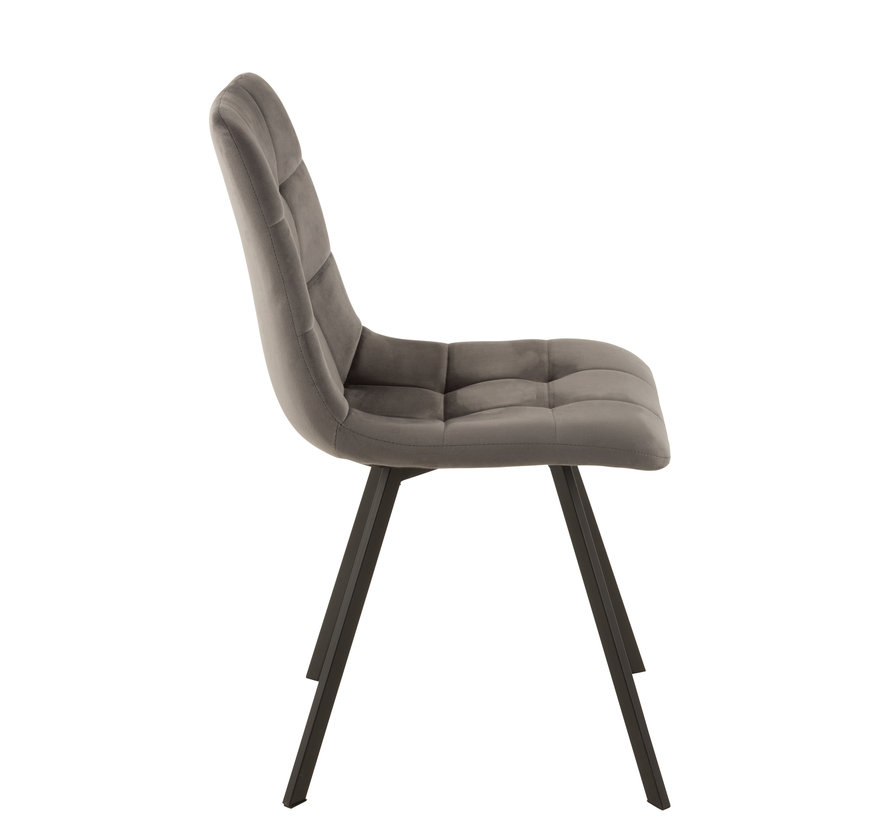 Dining chair Velvet Grey