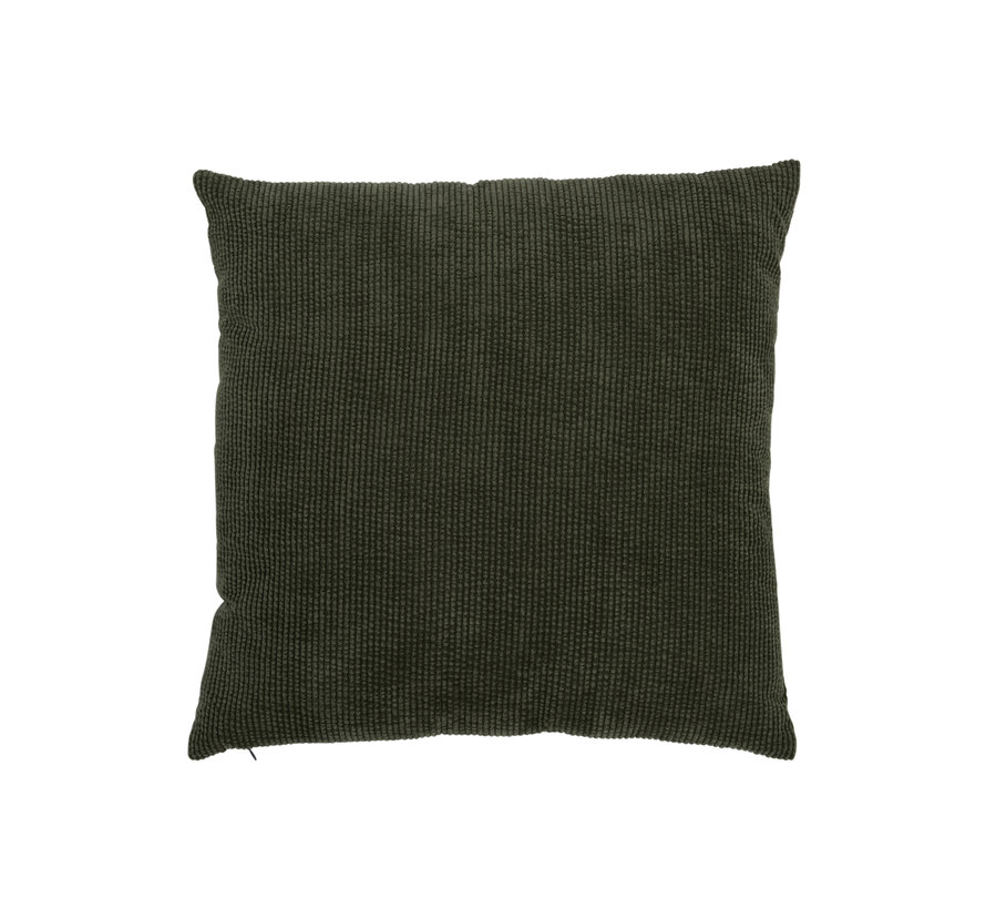 Cushion Square Khaki Rib Fabric