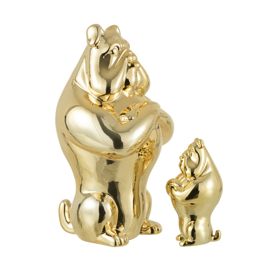 Decoration Bulldog Gold Large