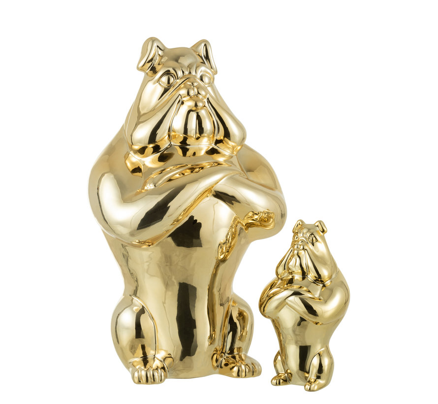 Decoration Bulldog Gold Small