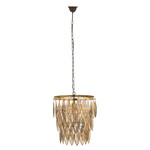 J-Line Hanging lamp Leaves Metal Gold