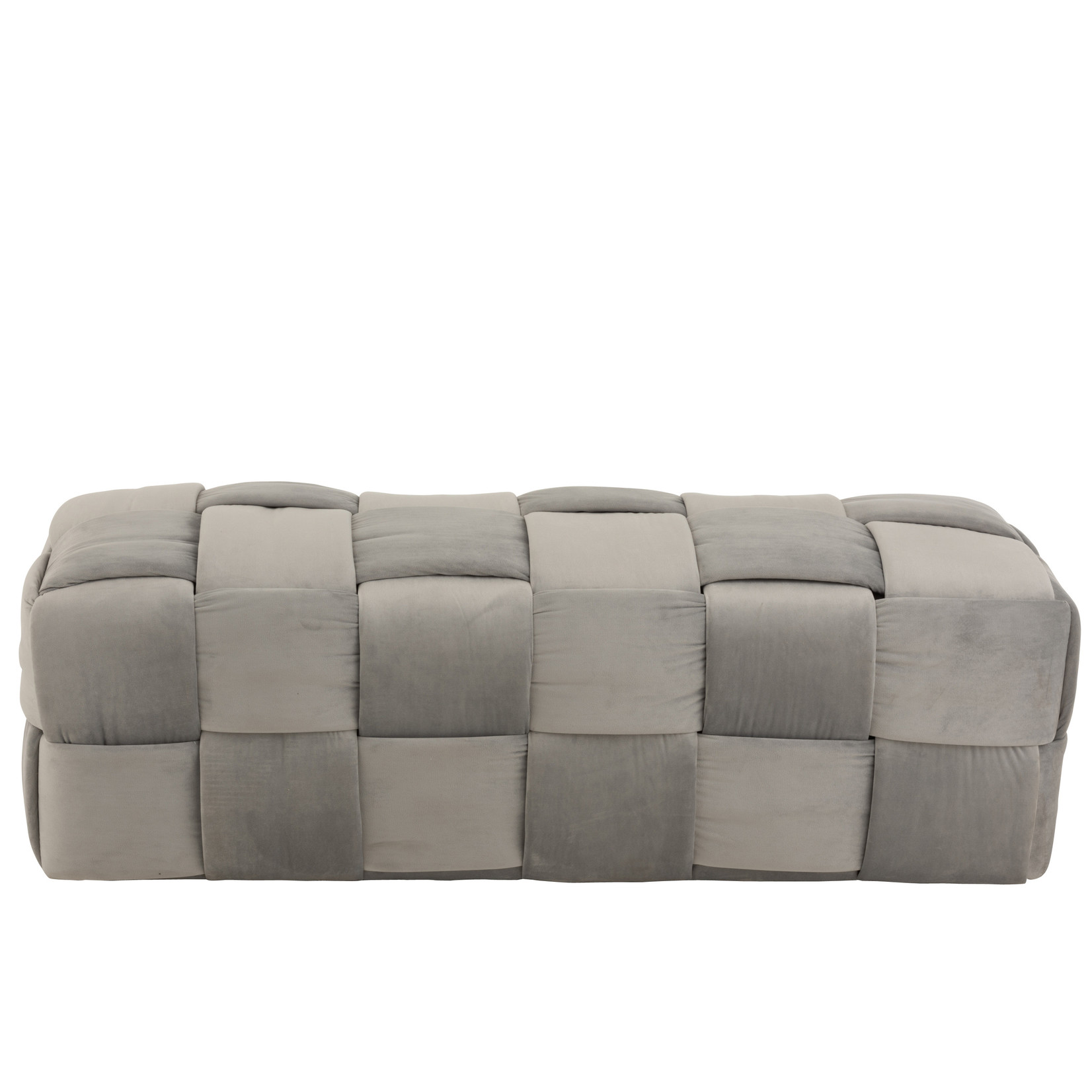 J-Line Pouf Three Seat Textile Light Gray