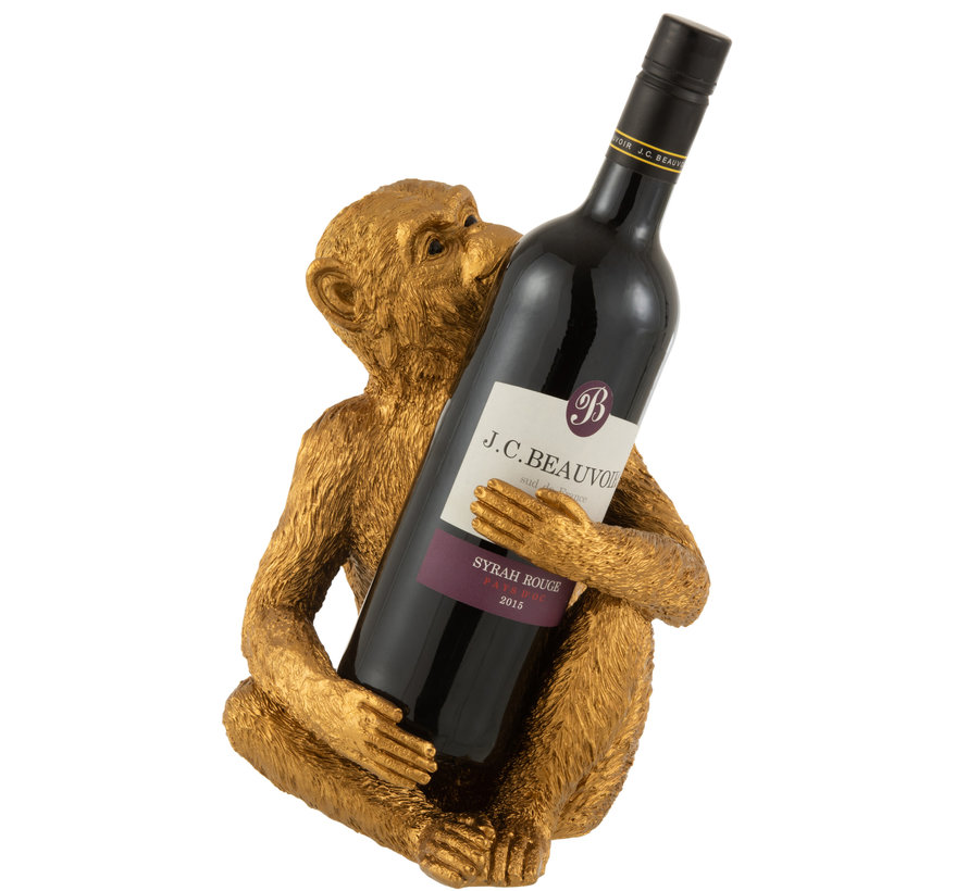 Wine bottle holder Monkey Gold