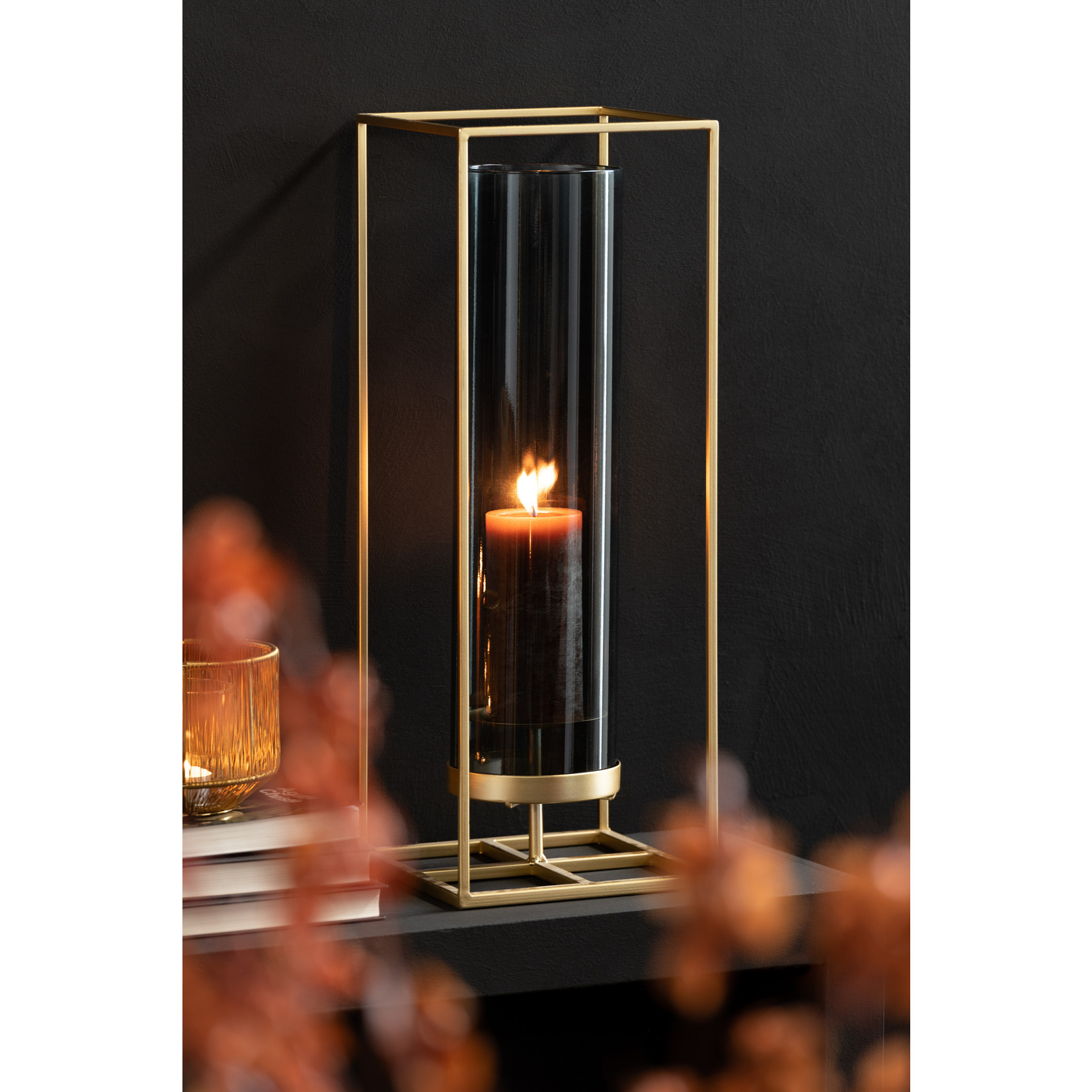 J-Line Tealight holder Rectangle Gold