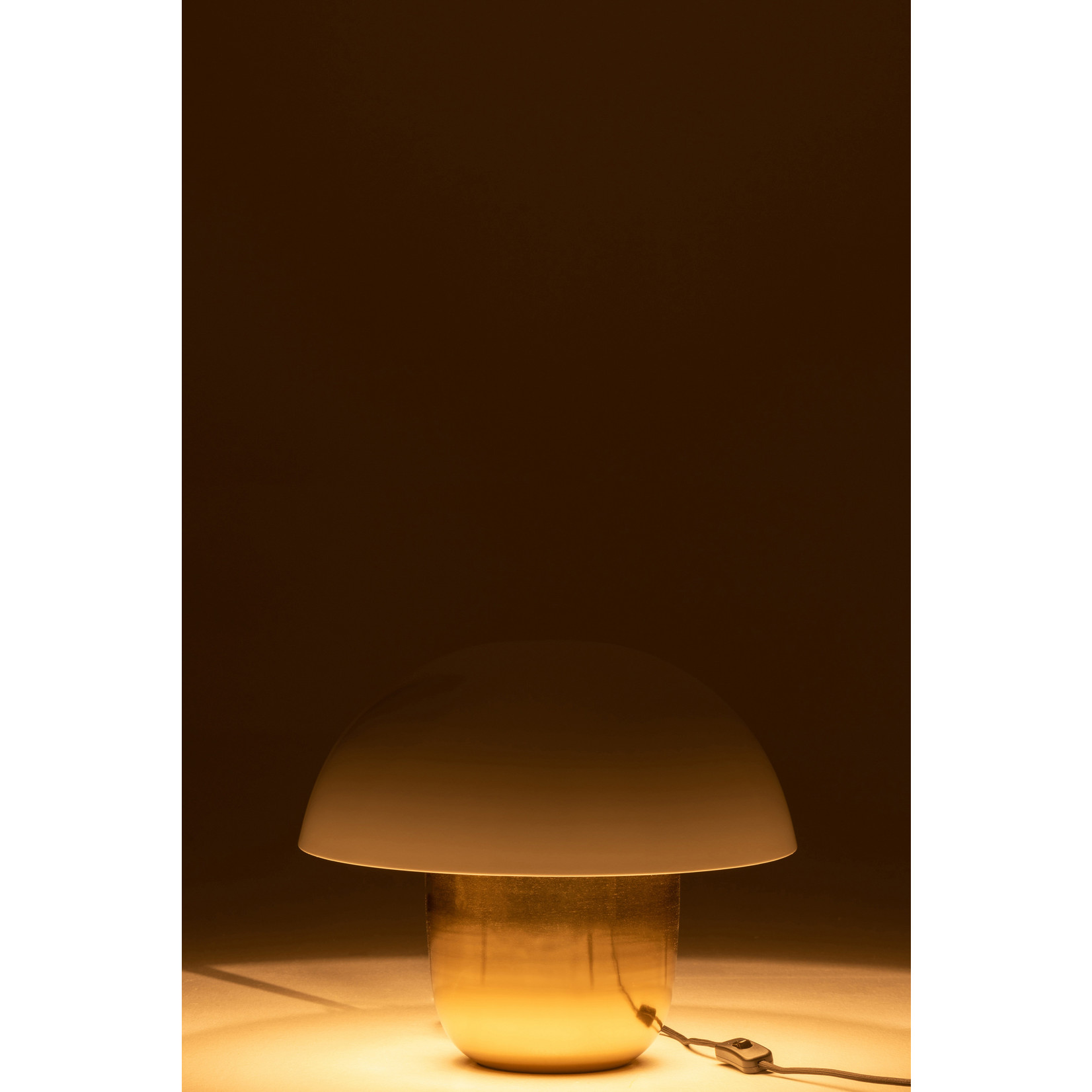 J-Line Table lamp Mushroom White Gold Small