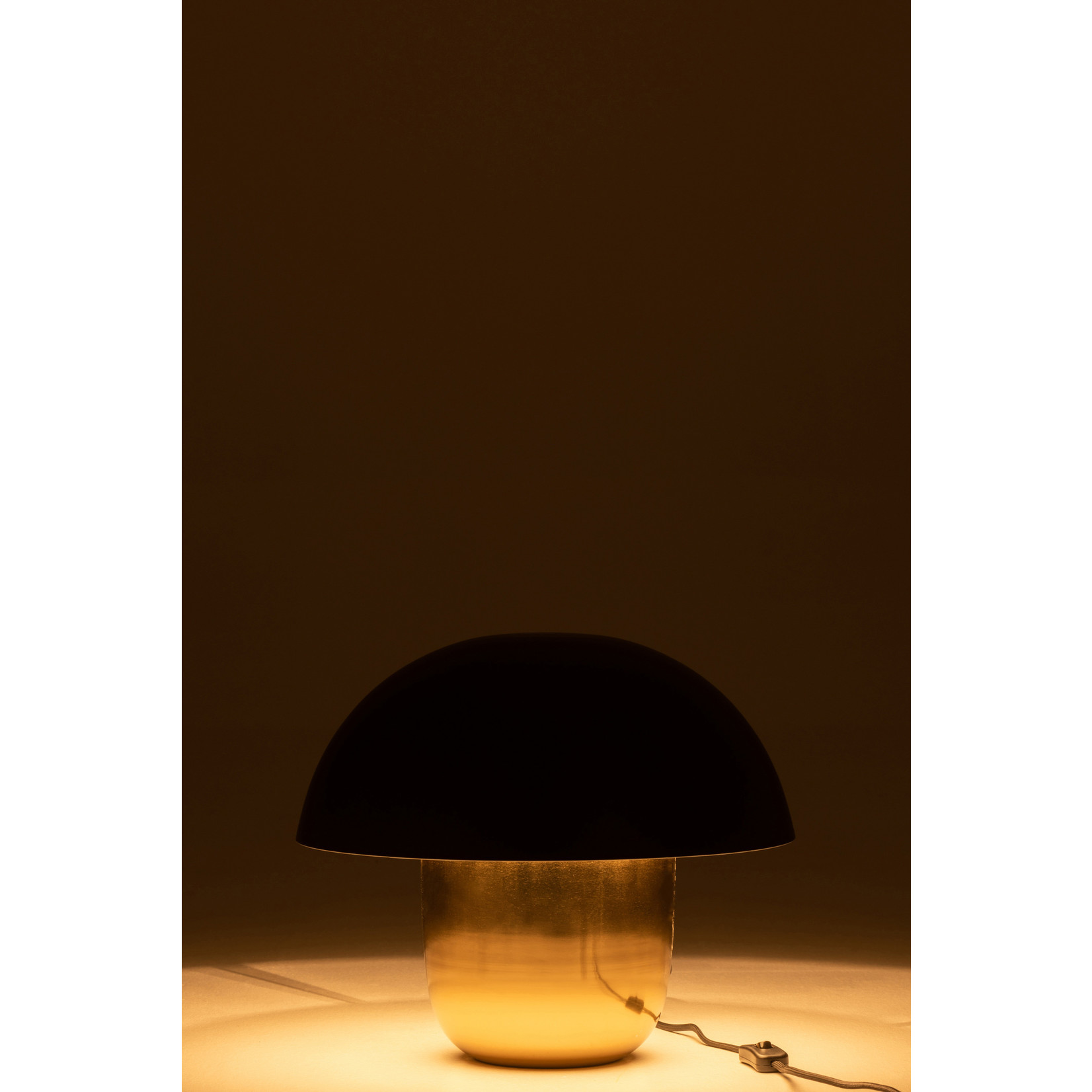 J-Line Table lamp Mushroom Black Gold Small