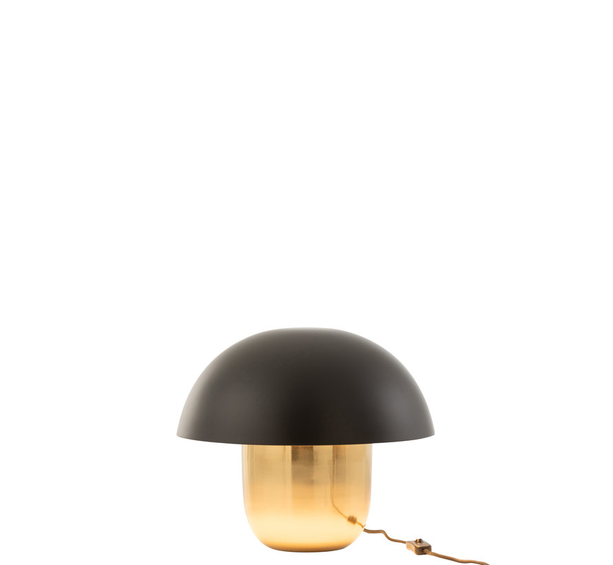 Tafellamp Paddenstoel Zwart Goud Small