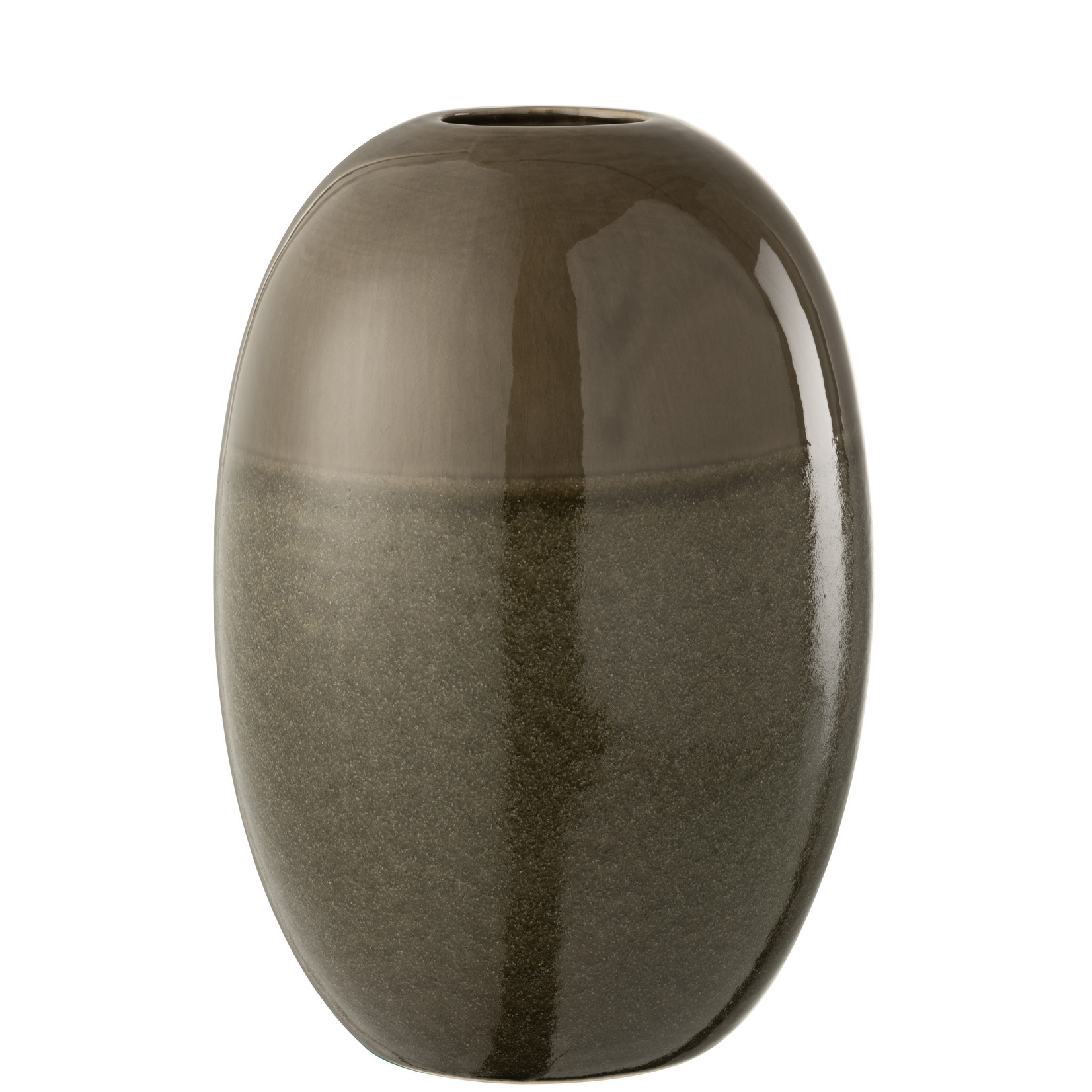 J-Line Vase Brown Green Large