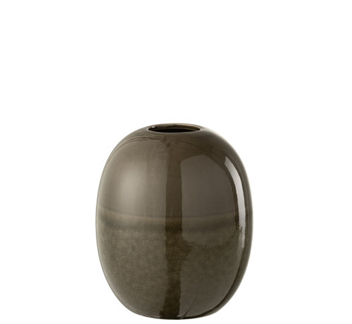 J-Line Vase Brown Green Small