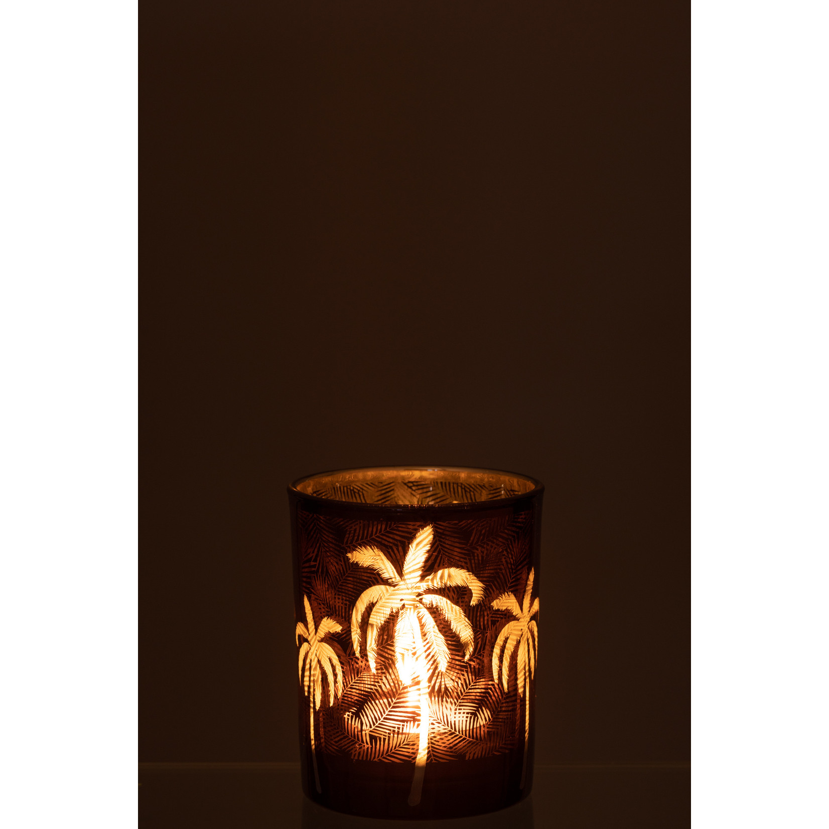 J-Line Tealight Holder Palm Trees Medium