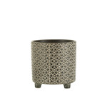 J-Line Flowerpot Flowers Gray Large