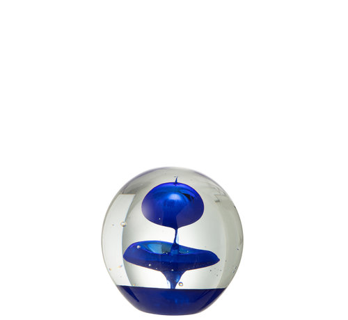J-Line Paper Weight Air Bubble Blue Large