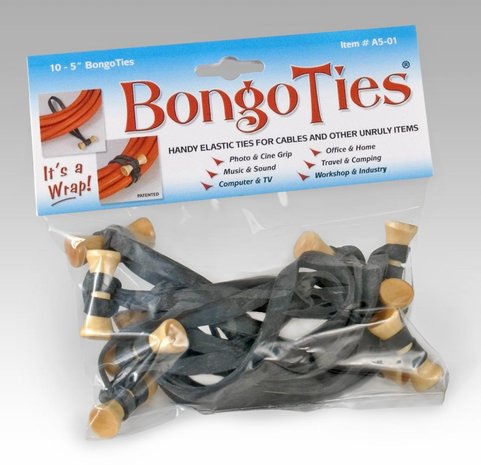 BongoTies BongoTies Black Rubber A5-01 BongoTies BongoTies Black Rubber A5-01