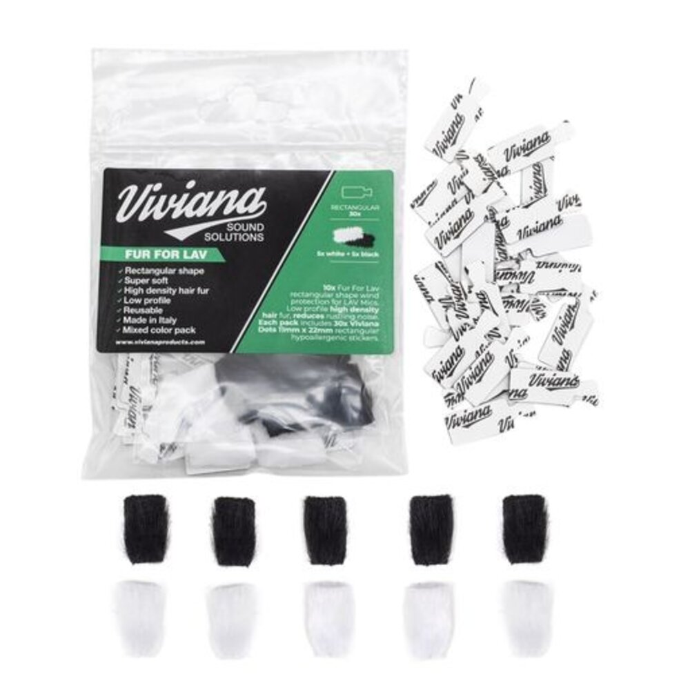 Viviana Viviana Lav Fur Rectangular Blk & Wht