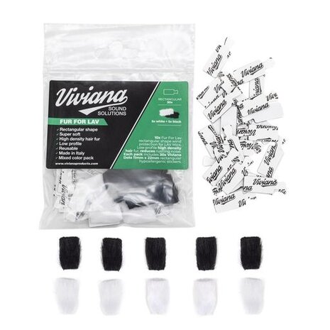 Viviana Viviana Lav Fur Rectangular Blk & Wht