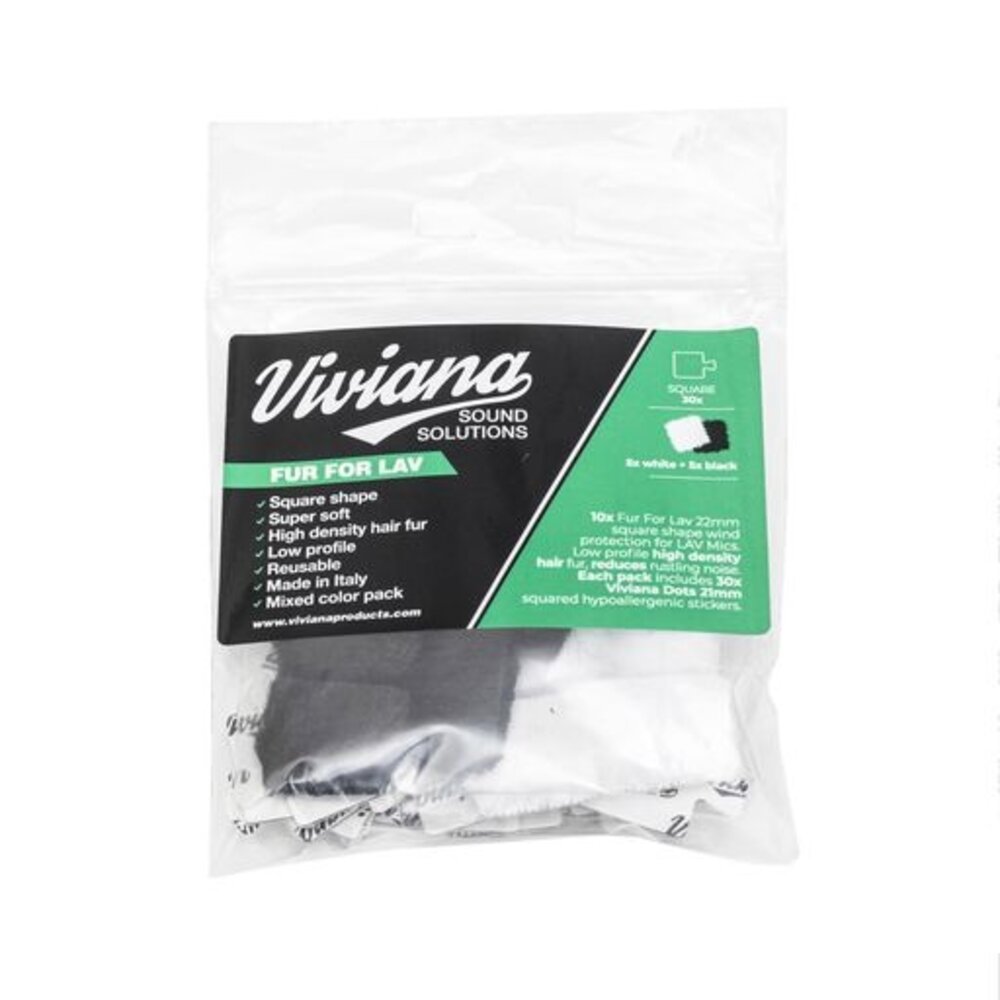 Viviana Viviana Lav Fur Square BLkWht