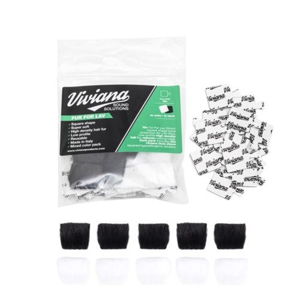 Viviana Viviana Lav Fur Square BLkWht