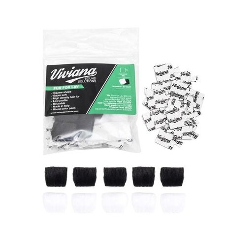 Viviana Viviana Lav Fur Square BLkWht