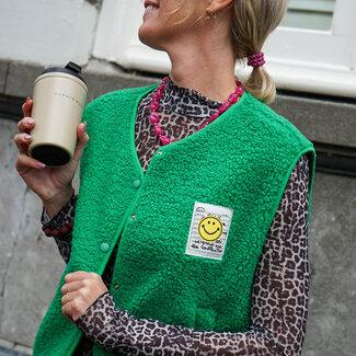 GILET SMILEY GROEN