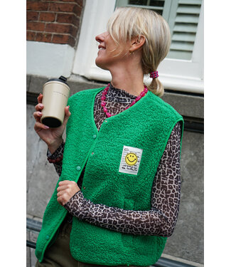 GILET SMILEY GROEN