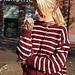 VEST STREEP AUBERGINE/ROZE