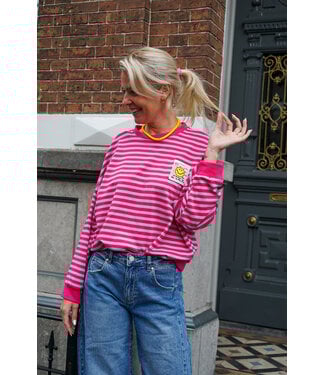 SWEATER SMILEY ROZE/LILA