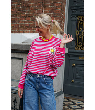 SWEATER SMILEY ROZE/LILA